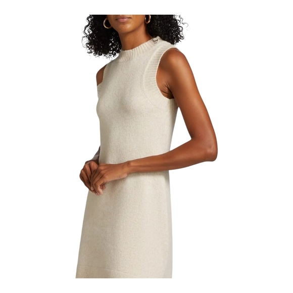 DH new York Rosa Knit Marled Wool-Blend Dress Size Small (4-6) Color Oat beige - Picture 7 of 12